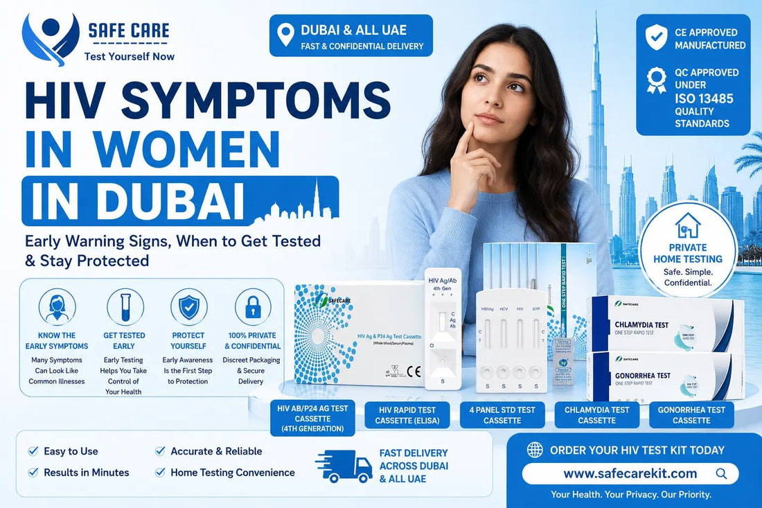 HIV Symptoms in Women in Dubai: Early Warning Signs & HIV Testing Guide (2026) - Safe Care Kit