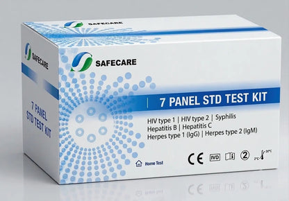 7-panel CE-certified STD test cassette kit for simultaneous tracking of seven key std markers.