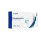 Single-use Chlamydia rapid test kit packaged for discreet home testing.