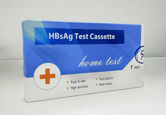 Hepatitis B rapid test cassette for convenient and private surface antigen detection.