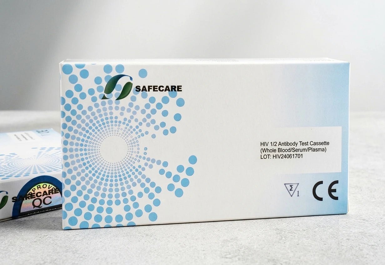 HIV 1 and 2 antibody rapid test cassette for private at-home detection.