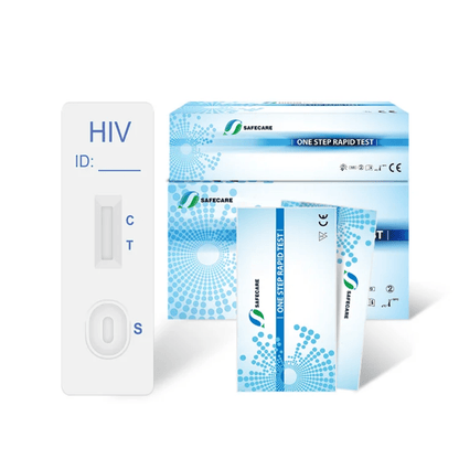 Standard HIV rapid test cassette device for highly sensitive personal screening using ELISA technology.