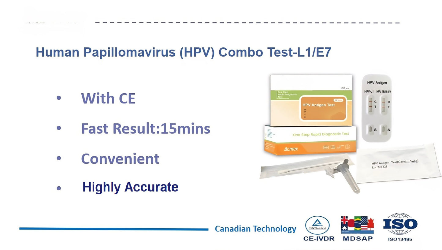 HPV L1/E7 Antigen Rapid Test Cassette (Dual Detection)