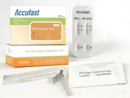 HPV L1 and E7 antigen dual-detection rapid test cassette kit.