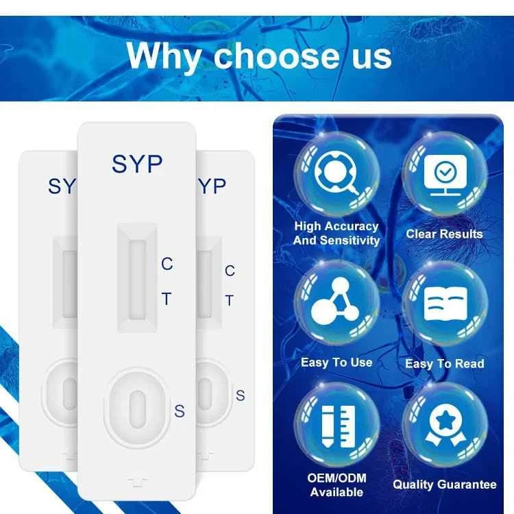 Rapid syphilis test cassette by Safe Care Kit designed for accurate, private, and convenient at-home STI screening in UAE.