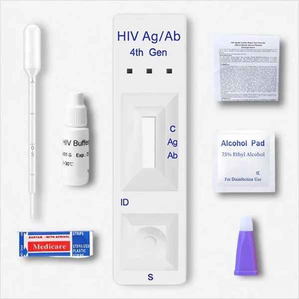 Safe Care Kit 4th generation HIV Ab/P24 Ag rapid test kit for early HIV screening with antibody and p24 antigen detection in Dubai, UAE.