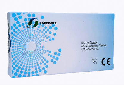 Safe Care Kit Hepatitis C (HCV) rapid test cassette for fast, accurate, and private at-home HCV antibody screening in Dubai, UAE.