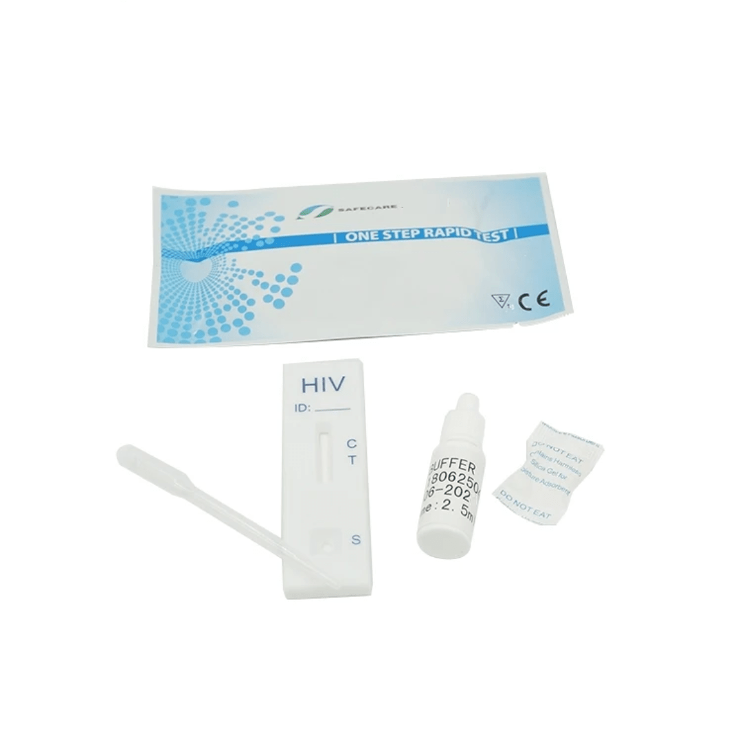 Safe Care Kit HIV rapid test kit (ELISA) for fast, accurate, and confidential at-home HIV screening in Dubai, UAE.