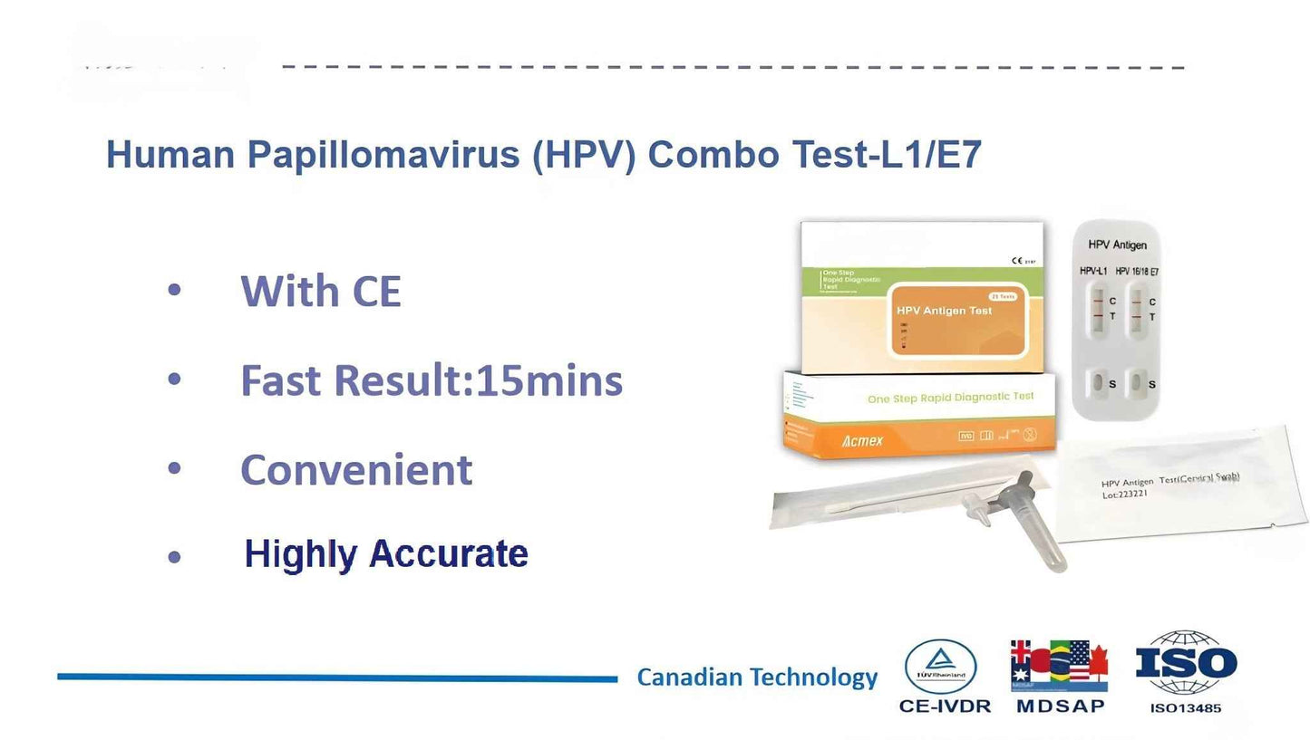 Safe Care Kit HPV L1 and E7 antigen rapid test cassette for accurate and confidential HPV screening in the UAE.