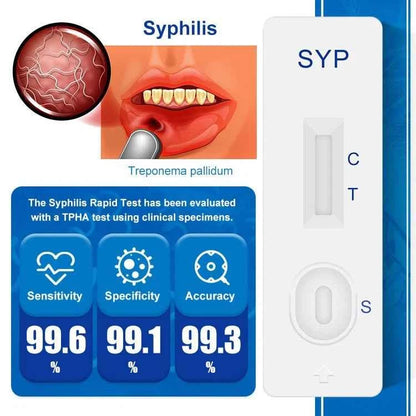 Safe Care Kit Syphilis rapid test cassette for fast, accurate, and confidential at-home syphilis screening in Dubai, UAE.
