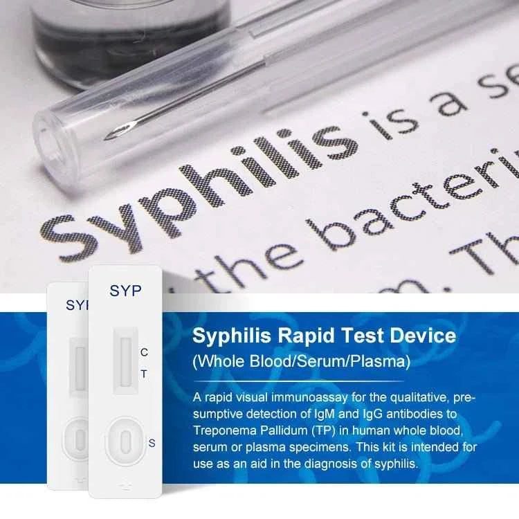 Syphilis antibody rapid test cassette by Safe Care Kit for reliable personal screening and easy home testing in the UAE.